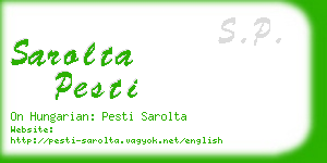sarolta pesti business card